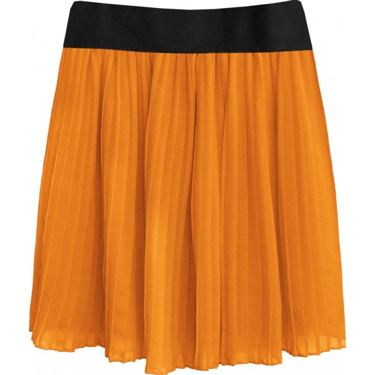 Dámska plisovaná sukňa pomarančová 2 (9228/3)