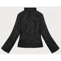 Dámska koženková bunda čierna  (11Z8131)
