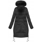 Dámska zimná bunda s kapucňou čierna (7690BIG)
