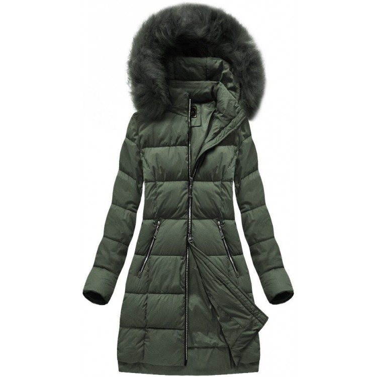 Dámska zimná bunda MODA702 khaki (7702)