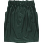 Dámska sukňa z eko-kože z vreckami zelená (131ART)