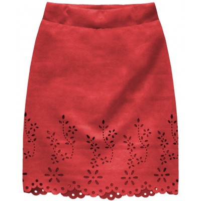 Dámska zamatová sukňa červená (3070)
