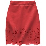 Dámska zamatová sukňa červená (3070)
