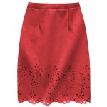 Dámska zamatová sukňa červená (3229)
