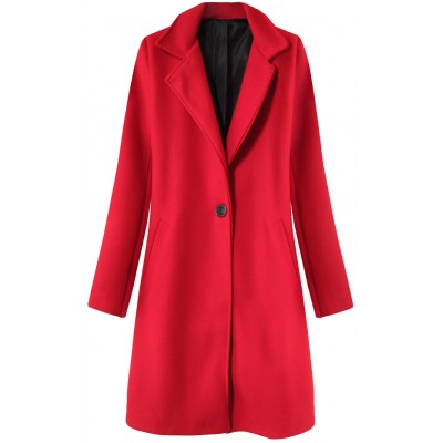 Dámsky jarný kabát červený (3106)