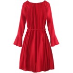 Dámske plisované šaty červené (241ART)