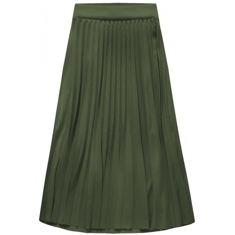 Dámska plisovaná sukňa midi khaki (140ART)