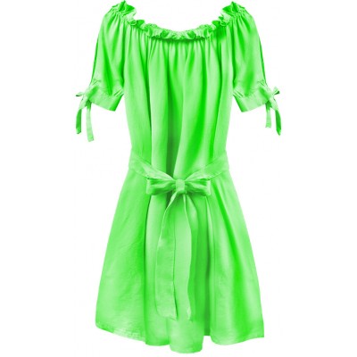 Dámske krátke šaty neónové zelené  (279ART)