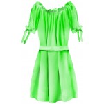 Dámske krátke šaty neónové zelené  (279ART)