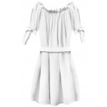 Dámske krátke šaty biele (279ART)