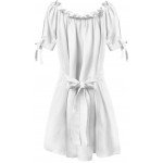 Dámske krátke šaty biele (279ART)