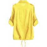 Bavlnená dámska košeľa žltá (1010)