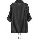 Bavlnená dámska košeľa čierna (1010)