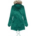 Dámska zimná bunda parka zelená (B508)