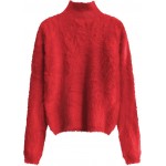 Krátky dámsky sveter červený (466ART)