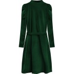 Dámske velúrové šaty zelené (487ART)