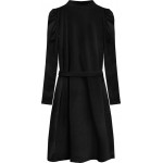 Dámske velúrové šaty čierne (487ART)