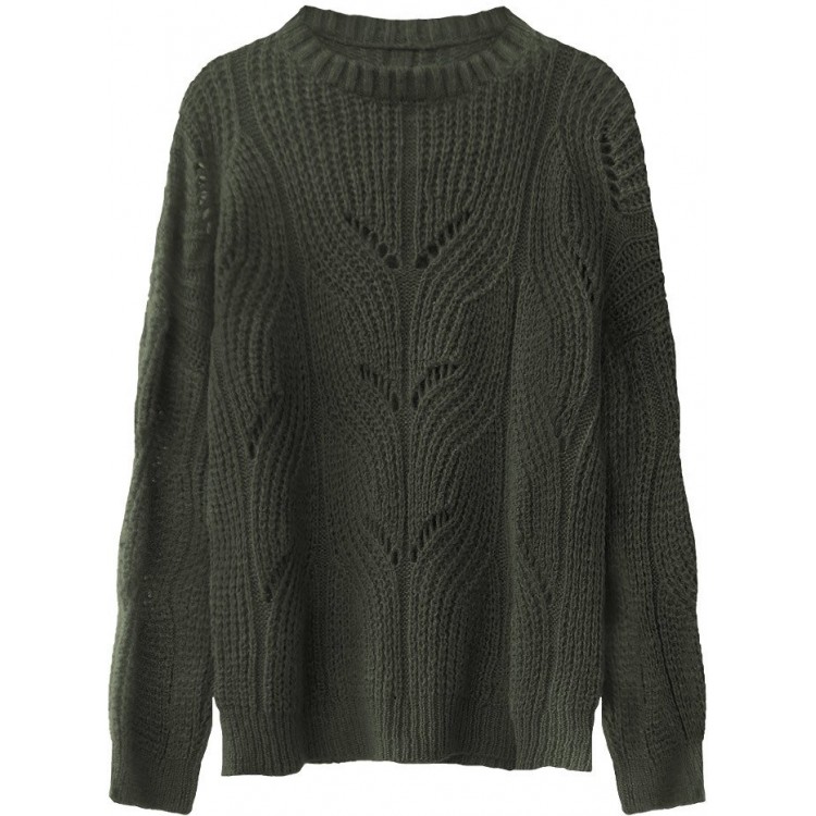 Dámsky sveter khaki (495ART)