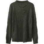 Dámsky sveter khaki (495ART)