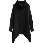 Dámsky sveter s rolákom čierny (494ART)