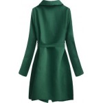 Dámsky prechodný jednoduchý kabát zelený (552ART)