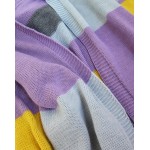 Dámsky sveter s kapucňou kardigan fialový (613ART)