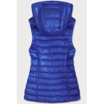Dámska lesklá vesta modrá (7000)