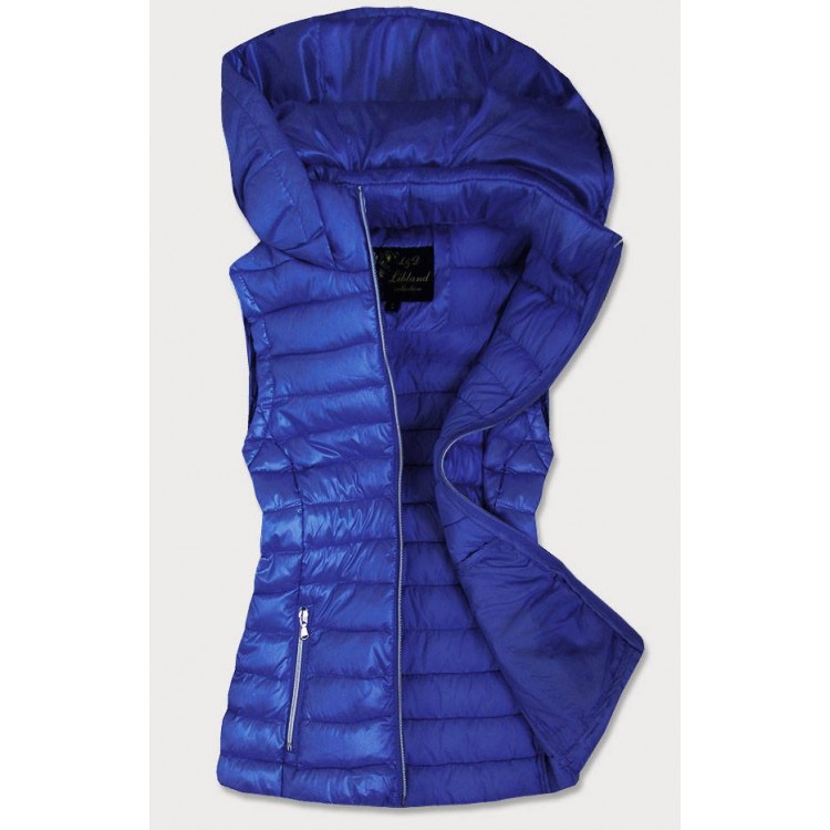 Dámska lesklá vesta modrá (7000)