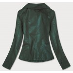 Dámska koženková bunda zelená (R18)