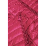Dámska dlhá jesenná bunda ružová (7178)