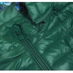 Dámska dlhá jesenná bunda zelená (7178)