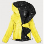 Dámska obojstranná jesenná bunda čierno-žltá (B9553)