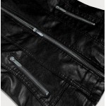 Dámska koženková bunda čierna (R12)
