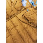 Dámska obojstranná jesenná bunda horčicová (7174)