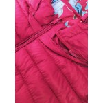 Dámska obojstranná jesenná bunda ružová (7174)
