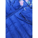 Dámska obojstranná jesenná bunda modrá (7174)