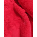 Oteplená dámska vesta čierno-červená (B2639)