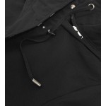 Obojstranná dámska jesenná bunda parka čierna (W353-1)