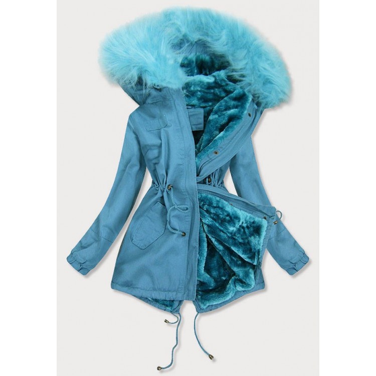 Dámska zimná bunda parka modrá (D-213-5)