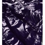 Dámska lesklá prešívaná jarná bunda tmavomodrá (B9560)