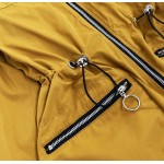 Ľahká dámska jarná bunda s kapucňou žltá (TLR245)