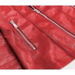 Dámska koženková bunda  červená (B0110)