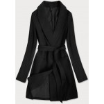 Klasický dámsky kabát čierny (2715)