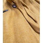 Klasický dámsky kabát žltý  (2715)