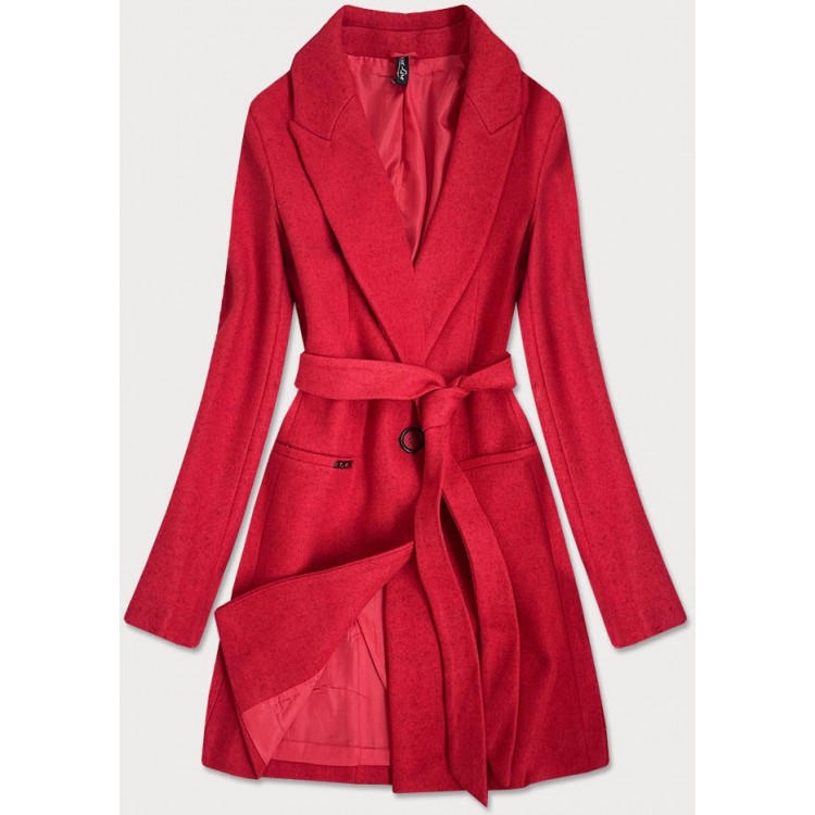 Klasický dámsky kabát červený (2715)