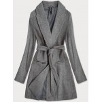 Klasický dámsky kabát šedý (2715)
