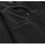 Klasický dámsky kabát čierny (25533)