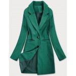 Klasický dámsky kabát zelený  (25533)