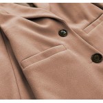Klasický dámsky kabát hnedý (25533)