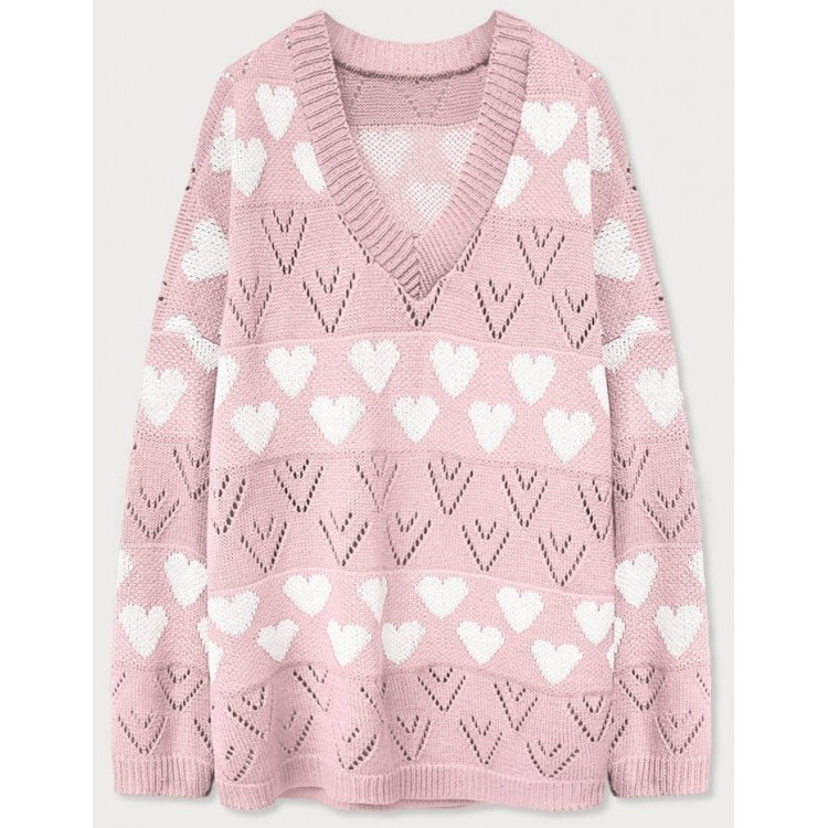 Dámsky sveter ružový (670ART)